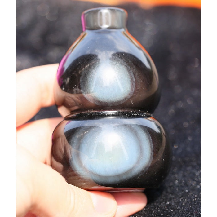 Black Obsidian Gourd Hulu Display