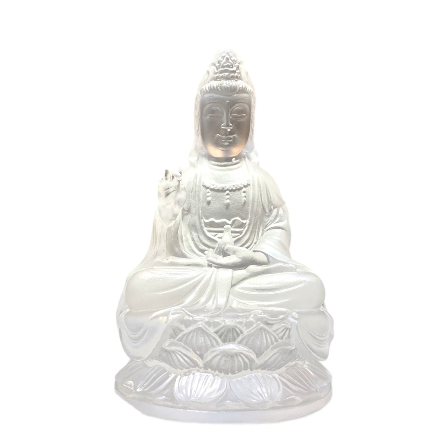 Small White Sitting Pure Vase Kuan Guan Yin Display