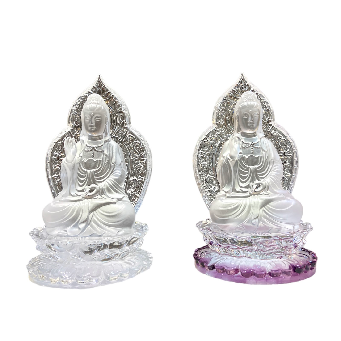 Transparent Crystal Guan Yin Display