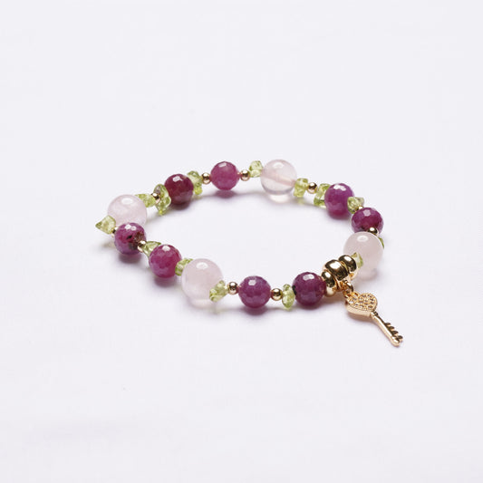 Ruby Peridot Designer Bracelet