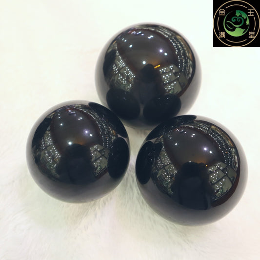 Rainbow Black Obsidian Crystal Ball