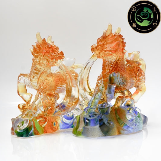 Wealth Kirin Spill Water Pair