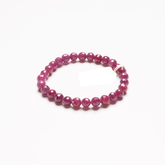 Premium Faceted Ruby Bracelet