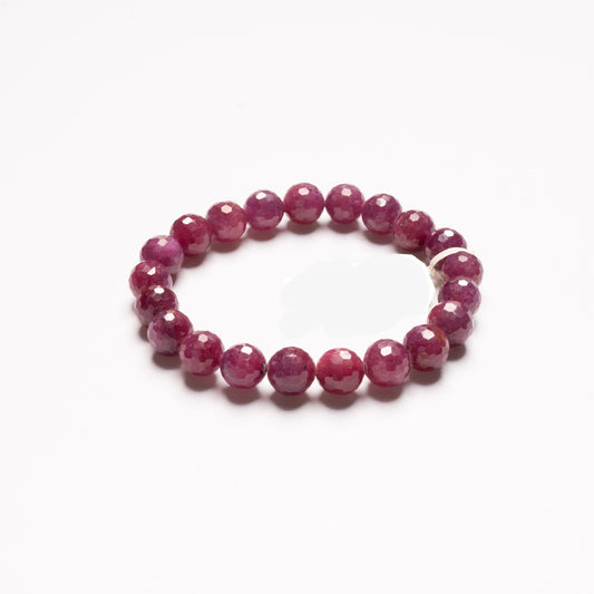 Premium Faceted Ruby Bracelet