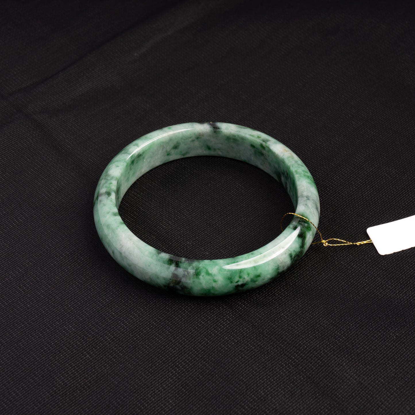 Piao Hua Green Jade Bangle