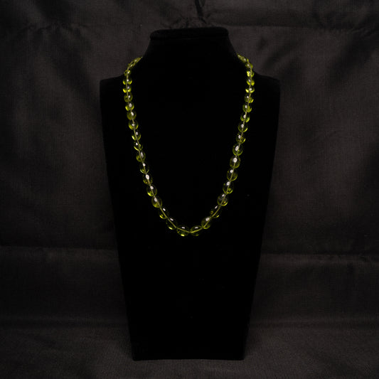 Peridot Oval Bead Necklace