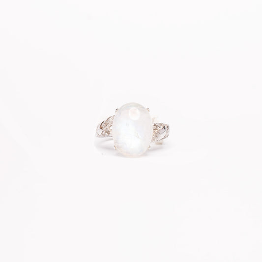 Oval Moonstone Cabochon Ring