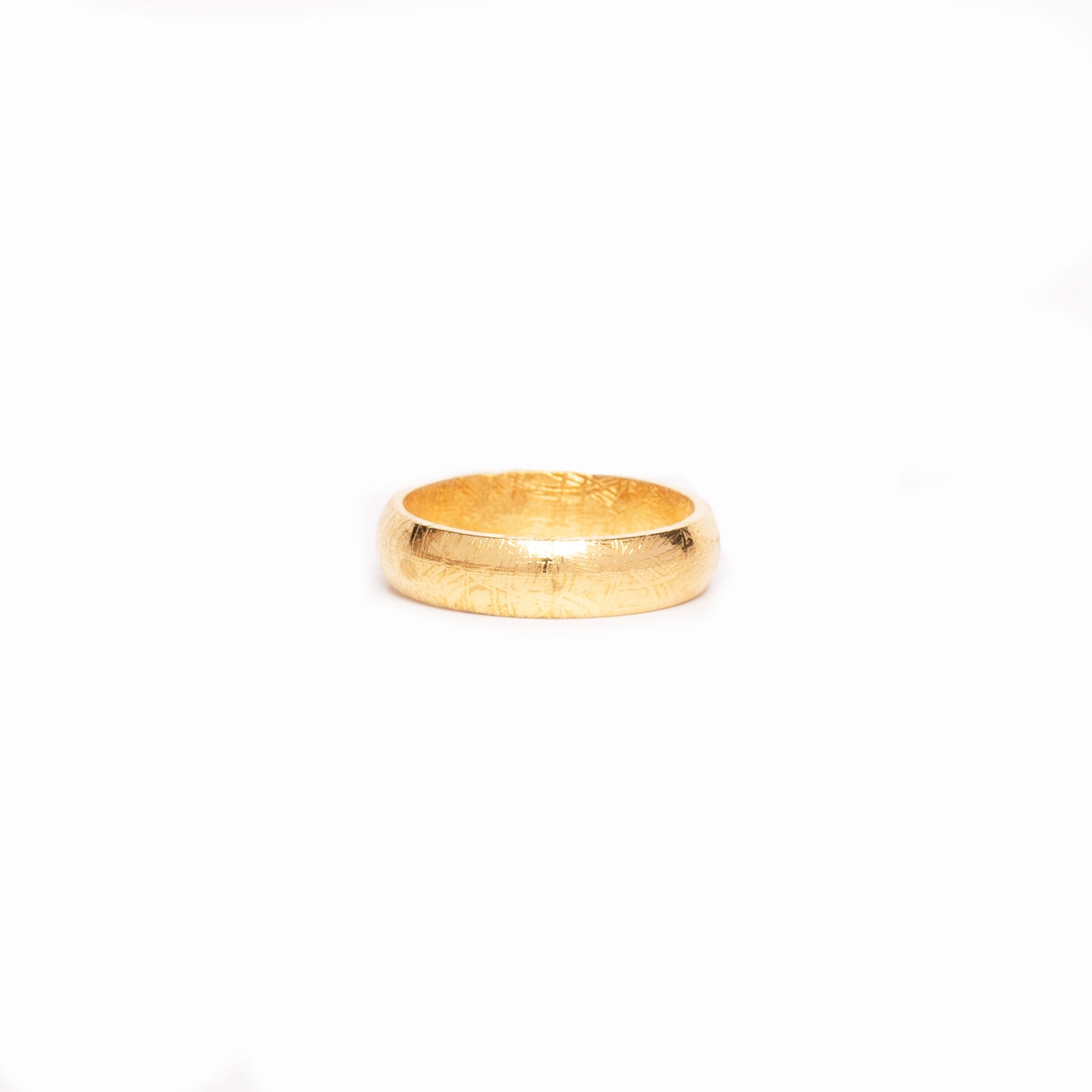 Plain Gold Meteorite Ring