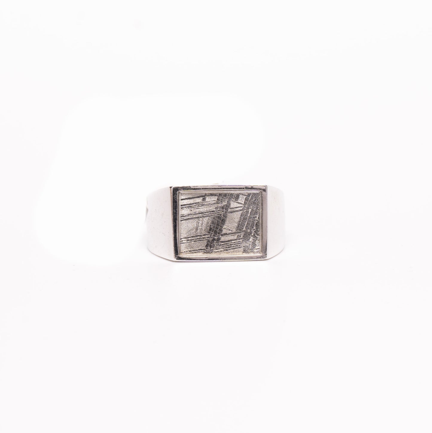 Rectangle Meteorite Signet Ring