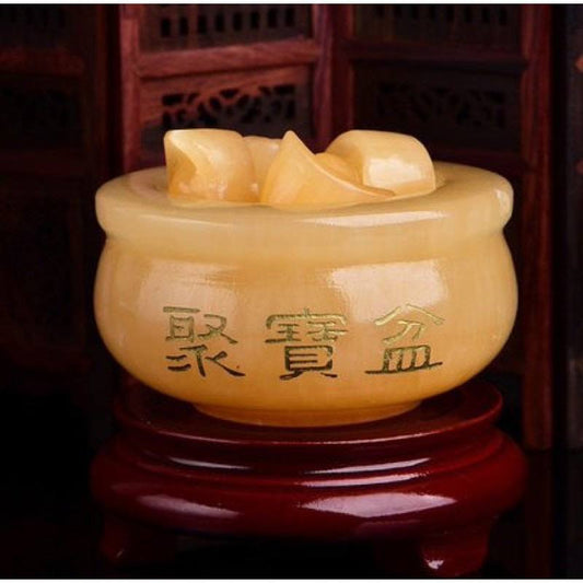 Yellow Jade Wealth Bowl [Empty]