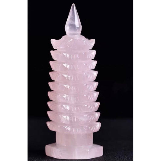 Rose Quartz 9 level Pagoda