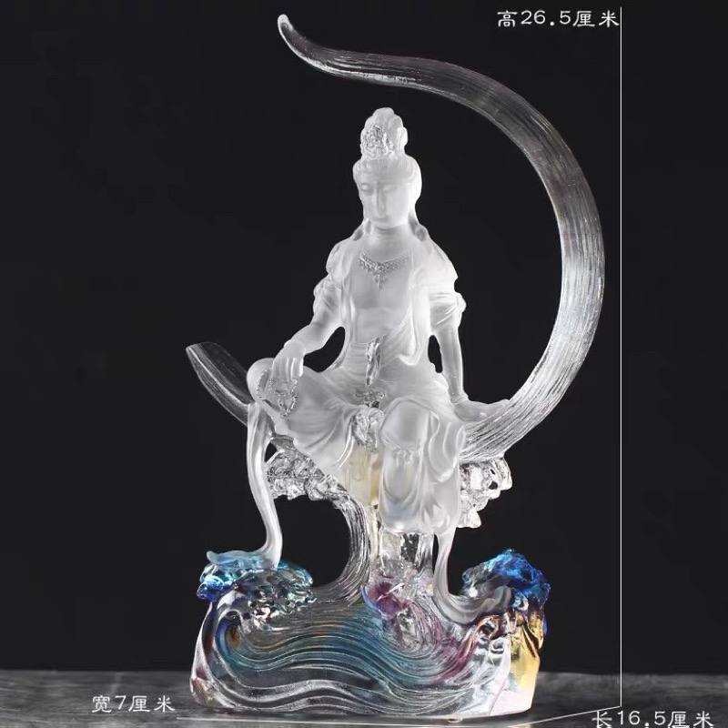 Water and Moon Kuan Guan Yin Bodhisattva Liu Li 古法琉璃水月观音观世音菩萨